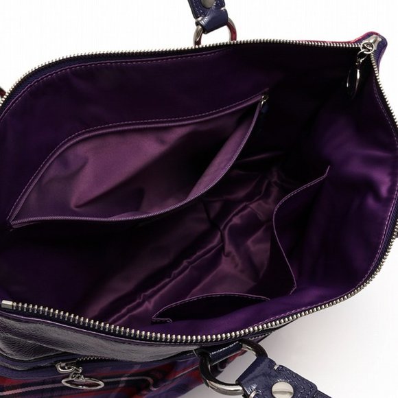 Coach Poppy Tartan Plaid Glam Tote Bag, New without Tag, Never worn - Picture 6 of 14